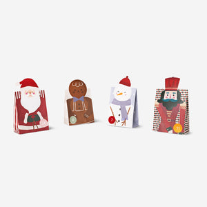 Yılbaşı Figürlü Numaralı 24'lü Advent Hediye Çantaları