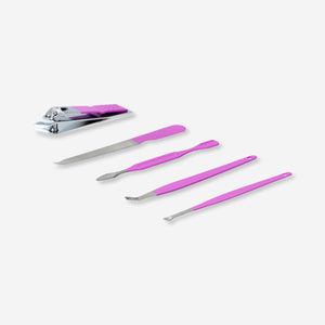 MANICURE KIT TRANSPARENT IN MINI SUITCASE