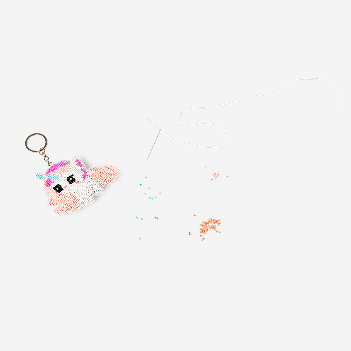 DIY BEADED KEYRING