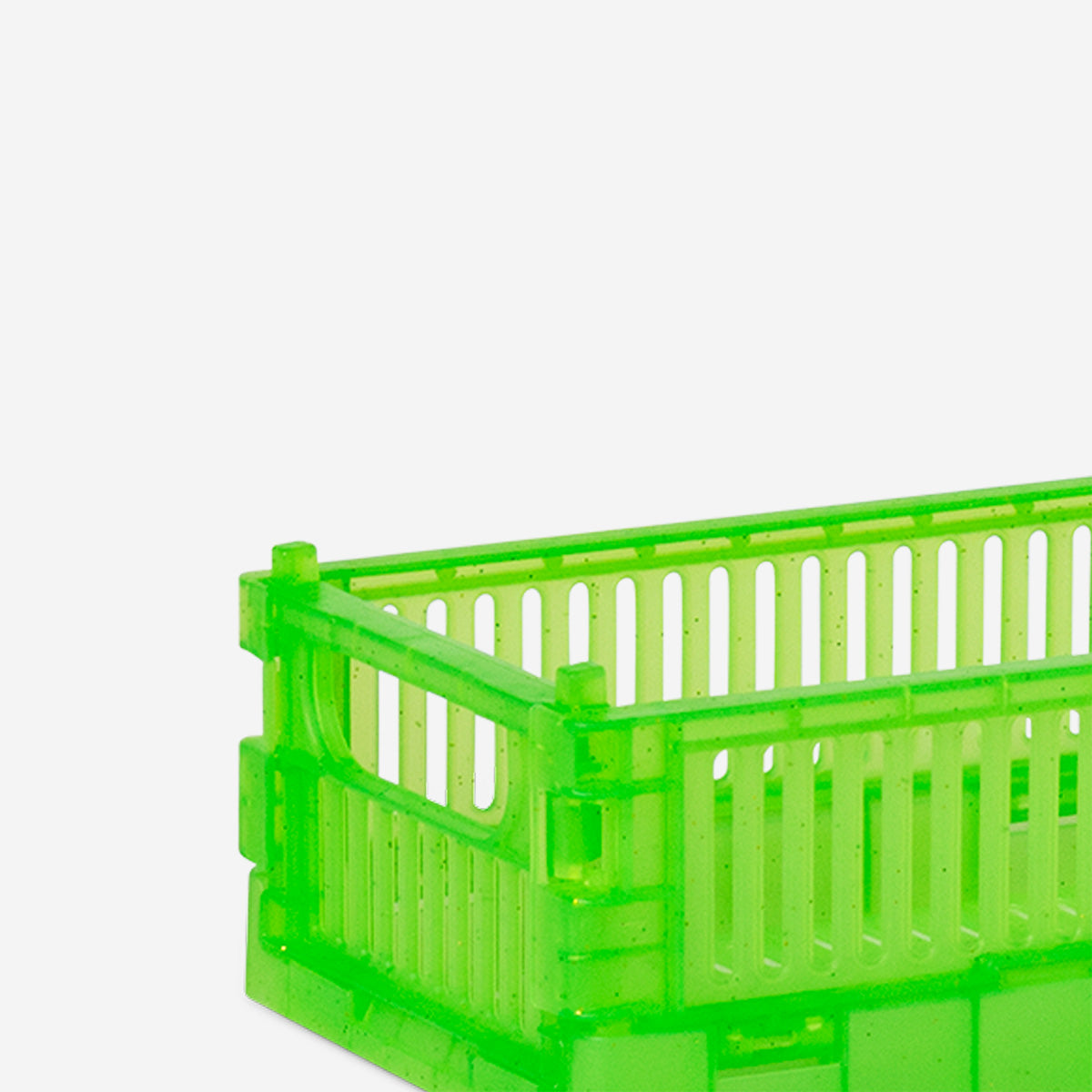 BOX FOLDABLE 2 PCS SET RECYCLED PP 15X10X5,5 CM TRANSPARANT