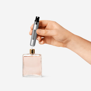 PERFUME SPRAYBOTTLE REFILLABLE POCKET SIZE 8ML SILVER