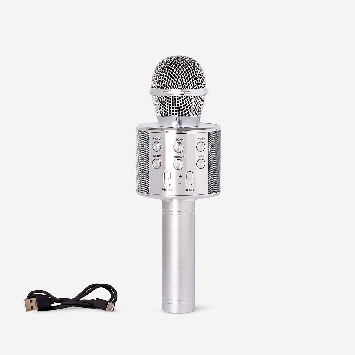 Gümüş Karaoke Mikrofonu