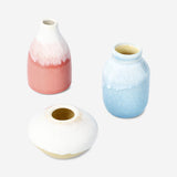 VASES CERAMIC SET OF 3 PCS REACTIVE GLAZE