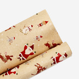 WRAPPING PAPER GIANT CRAFT SANTA BRINGING GIFTS 400 X 70CM