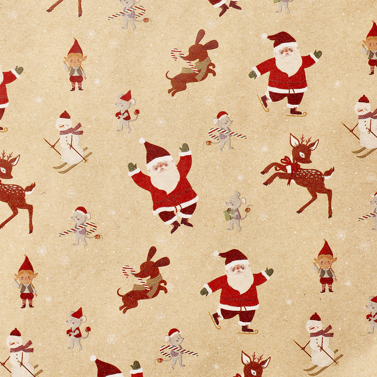 WRAPPING PAPER GIANT CRAFT SANTA BRINGING GIFTS 400 X 70CM