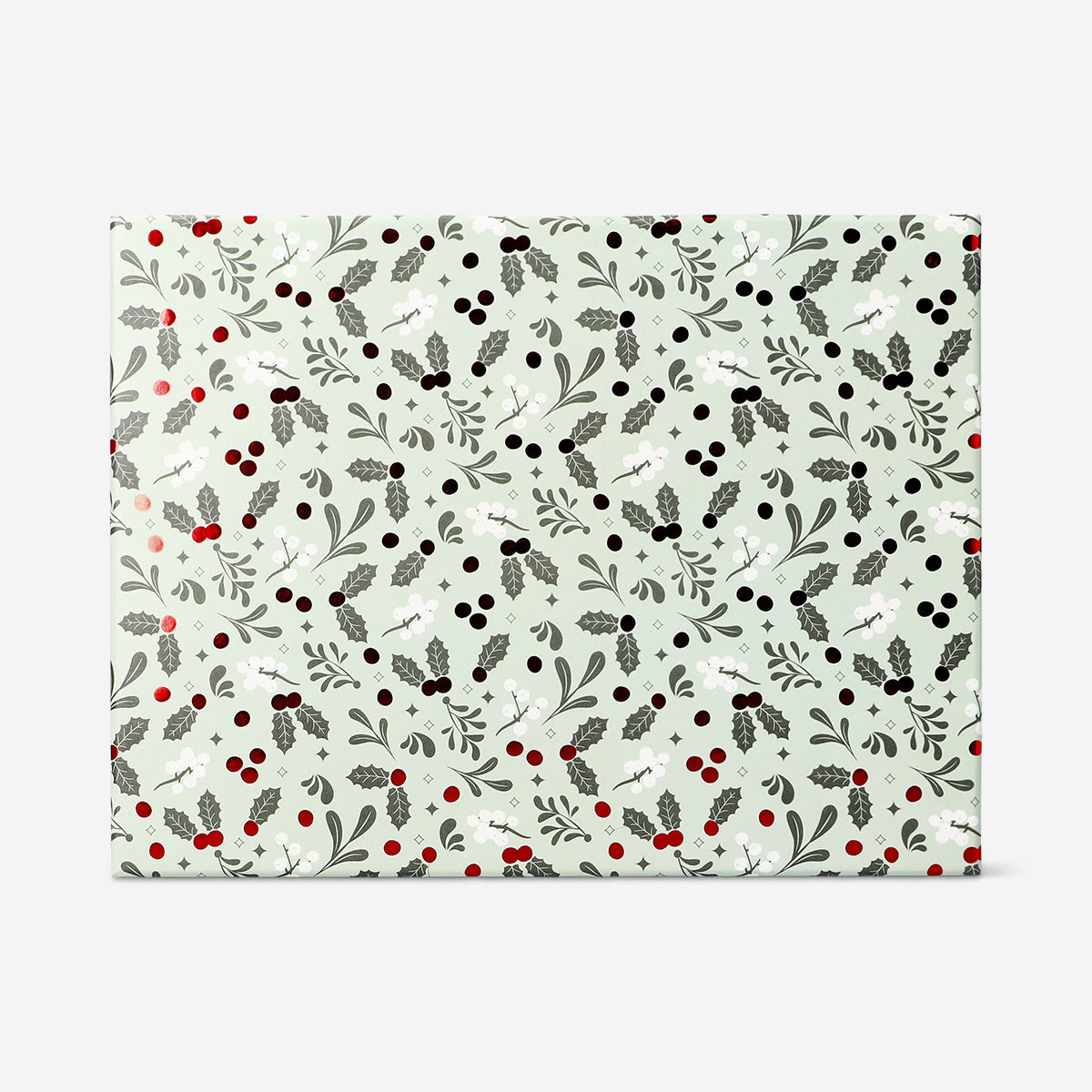 GIFT BOX HOLLY PRINT LARGE 21 X 16 X 7,5 CM
