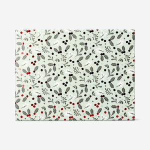 GIFT BOX HOLLY PRINT LARGE 21 X 16 X 7,5 CM