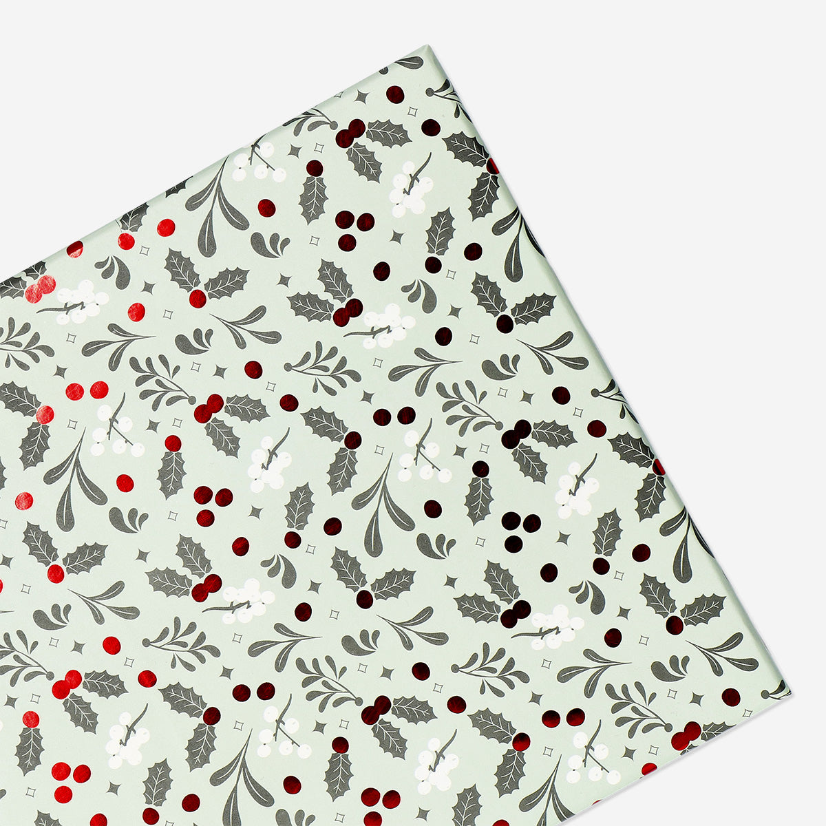 GIFT BOX HOLLY PRINT LARGE 21 X 16 X 7,5 CM