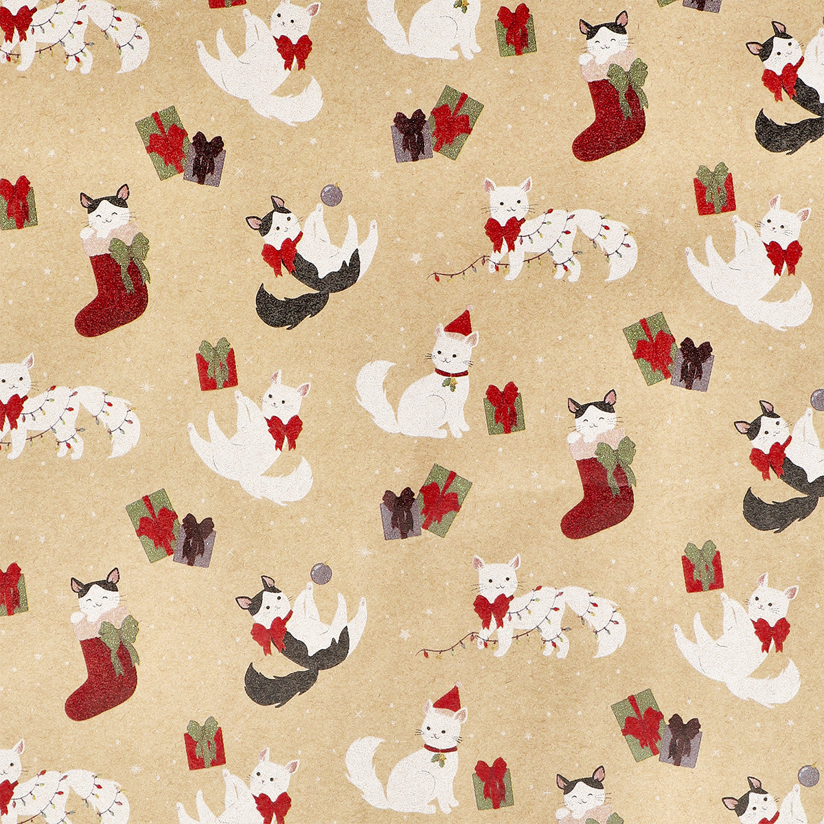 WRAPPING PAPER CRAFT CHRISTMAS CAT