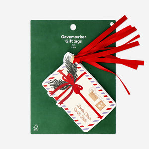 GIFT TAG LETTER 4 PCS