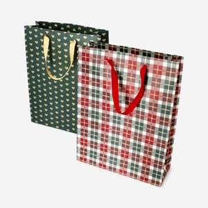 GIFT BAG COATED 25 X 33 CM 2 PCS