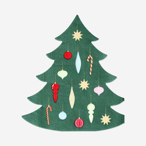 NAPKIN SHAPED CHRISTMAS TREE 16 PCS