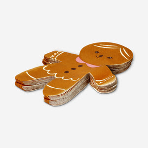 NAPKINS SHAPED GINGERBREAD MAN 16 PCS