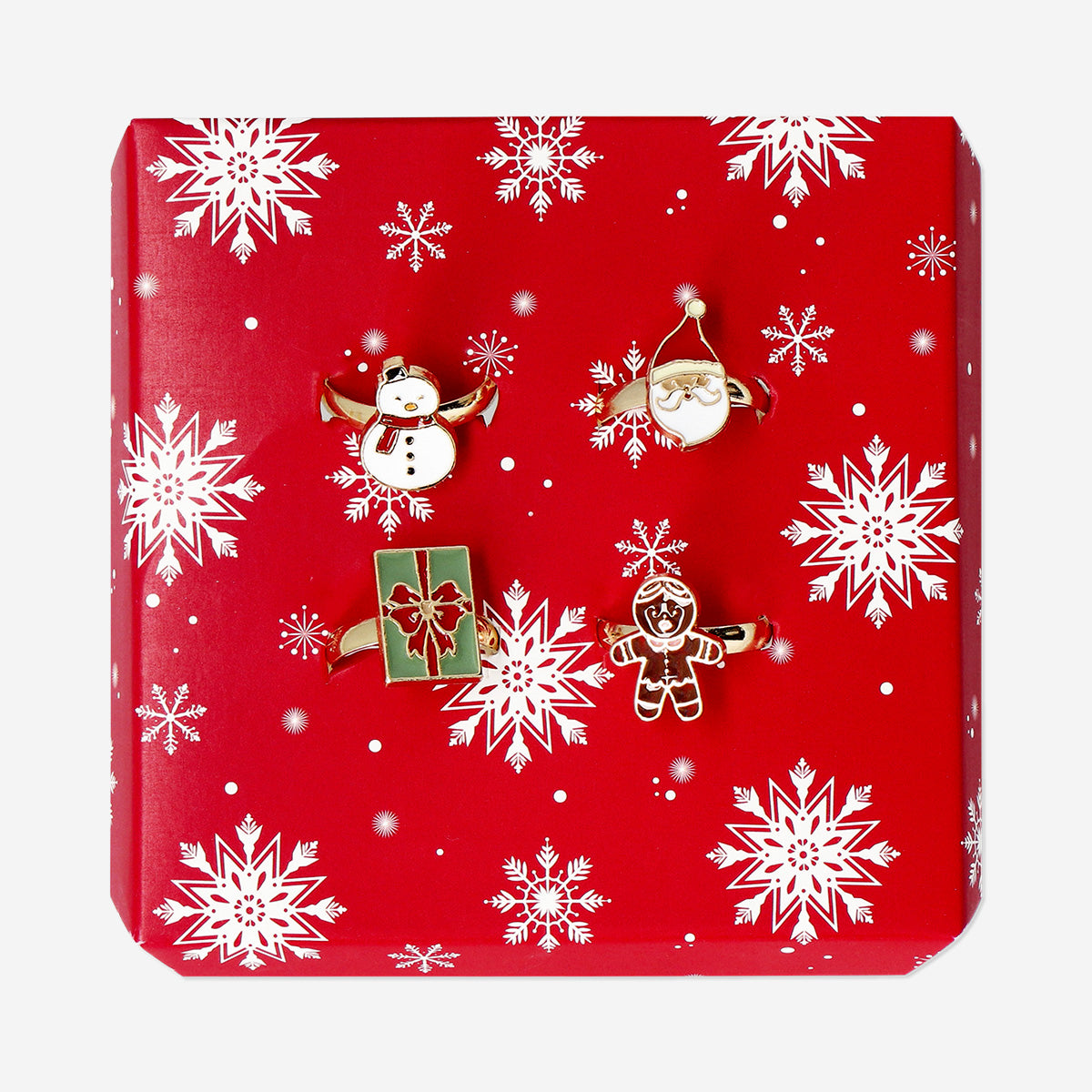 4'lü Noel Baba Temalı Yüzük