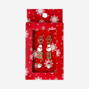 4'lü Noel Baba Temalı Küpe