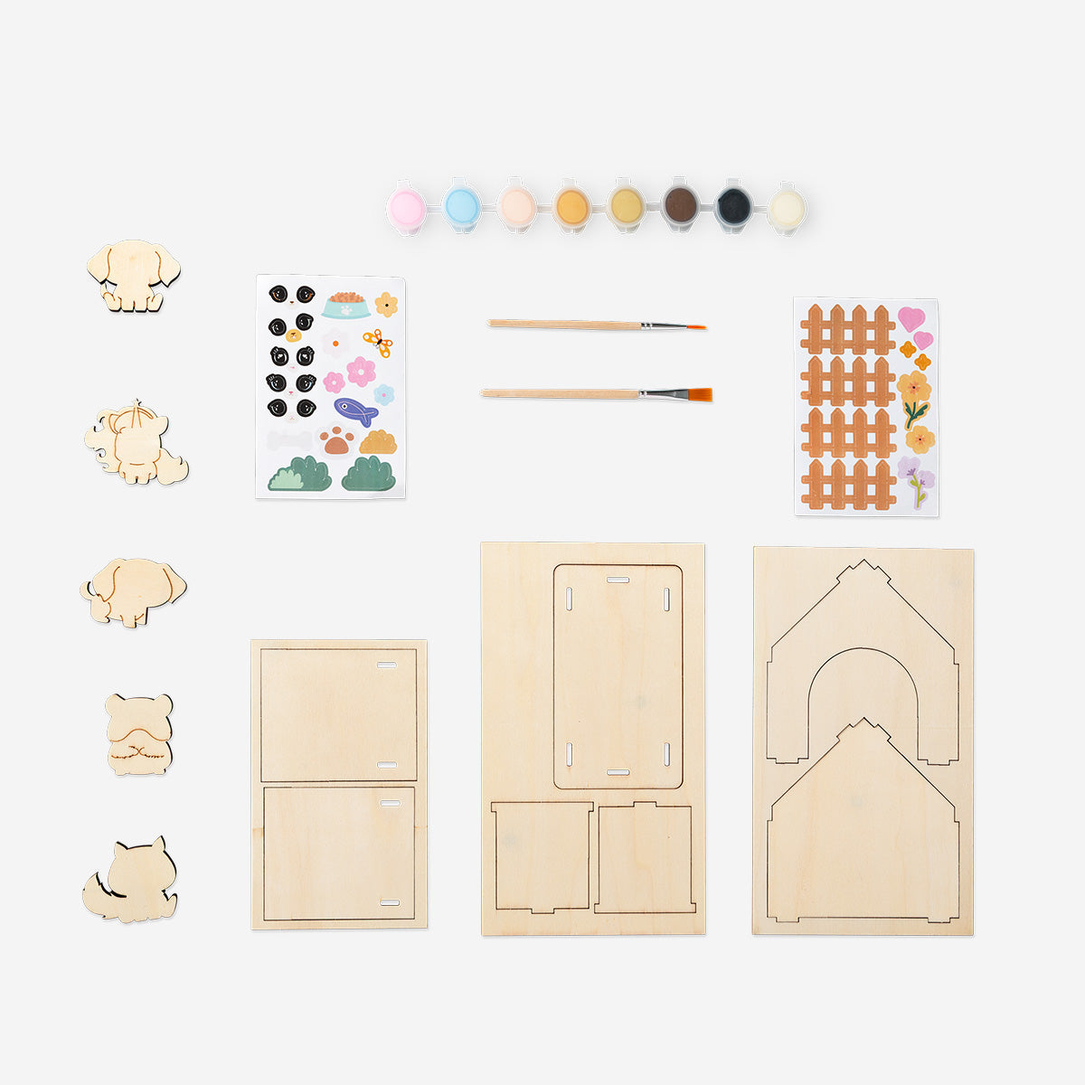 PAINT YOUR OWN PET HOUSE W FIGURES