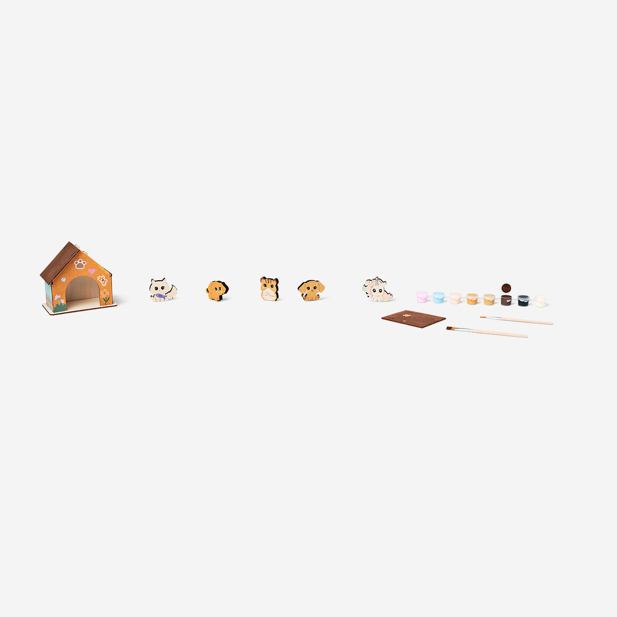 PAINT YOUR OWN PET HOUSE W FIGURES