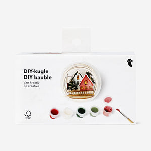 DIY CHIRSTMAS BAUBLE W WOODEN ORNAMENT