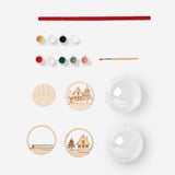 DIY CHIRSTMAS BAUBLE W WOODEN ORNAMENT