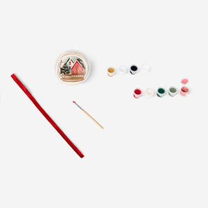 DIY CHIRSTMAS BAUBLE W WOODEN ORNAMENT