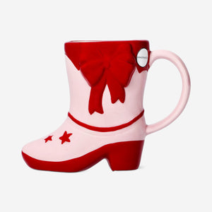 Pembe Kovboy Çizmesi Şeklinde Kupa