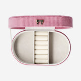 JEWELRY BOX WITH BOW CORDUROY 22X7X9CM ROSE PINK RECYCLED