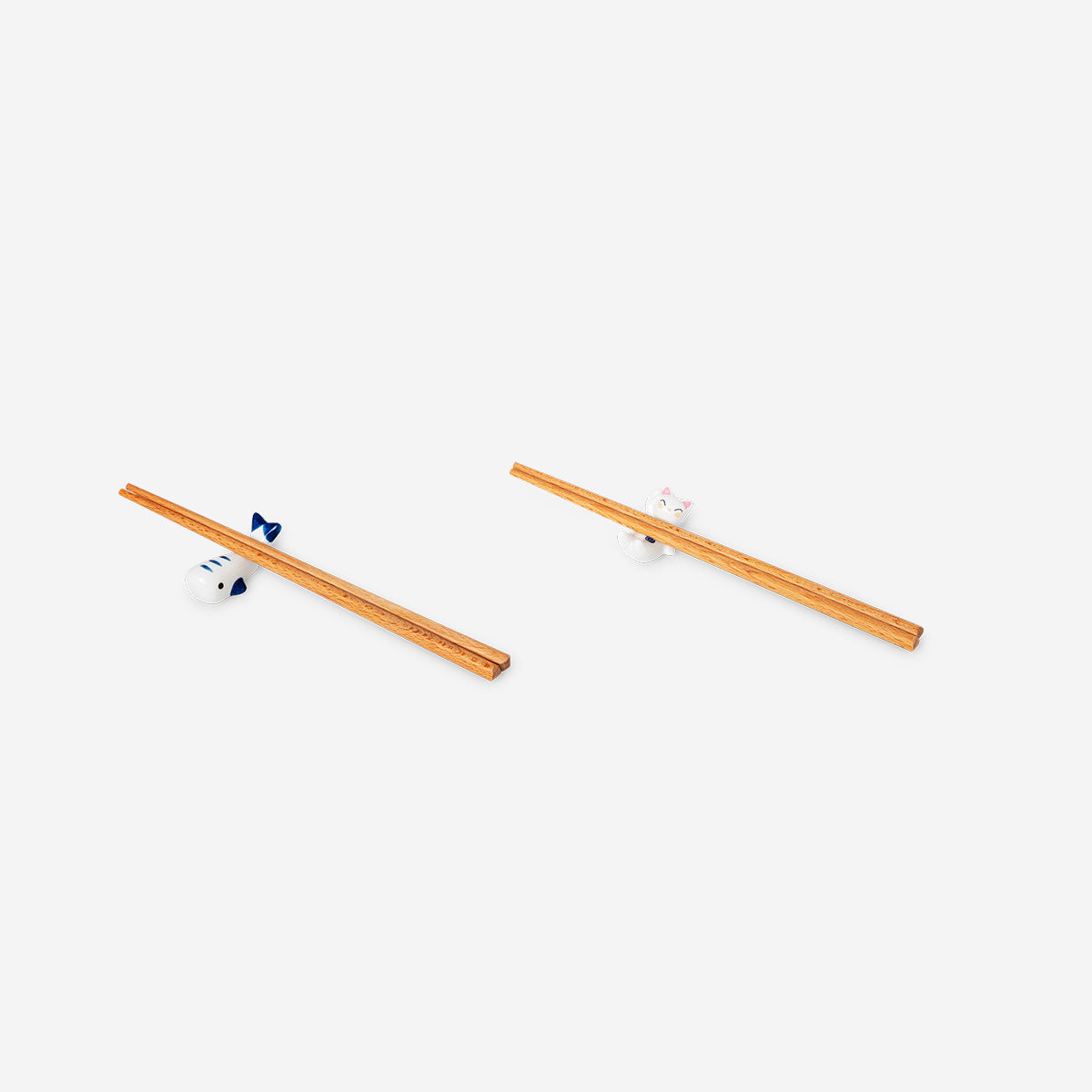Kedi ve Balık Şeklinde 2'li Chopstick Tutacağı