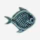PLATE FISH SHAPE GREEN REACTIVE
