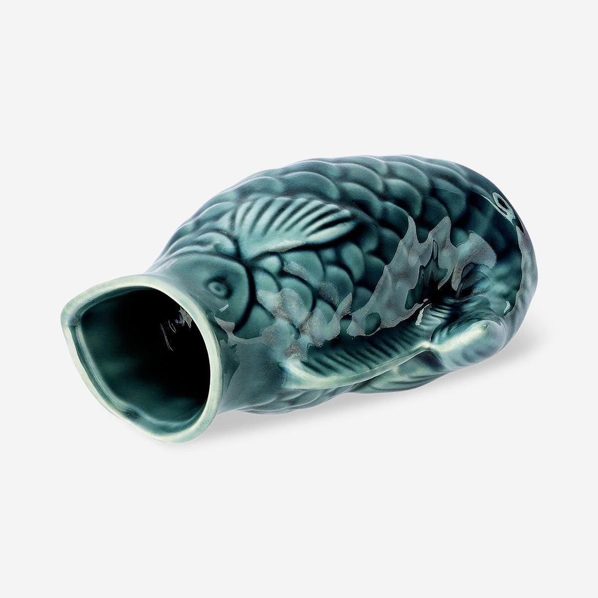 JUG FOR SOYA FISH SHAPE SMALL GREEN REACTIVE