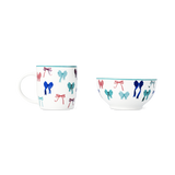 Fiyonk Desenli Beyaz Kupa Seti