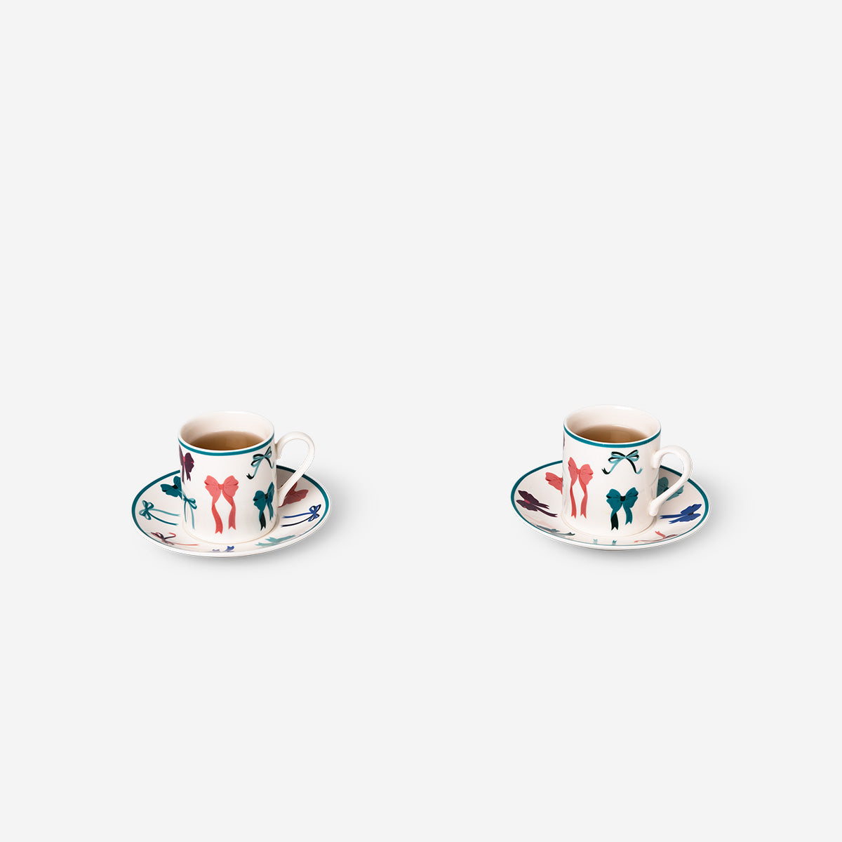 Kurdele Desenli 2'li Espresso Fincanı Seti