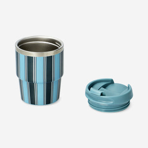 TO GO MUG SS WITH LID GREEN STRIPES SMALL