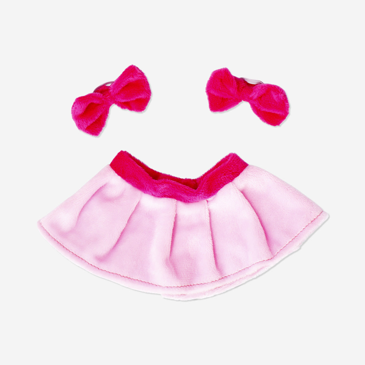 Peluş Oyuncaklar İçin Pembe Etek ve Toka Seti