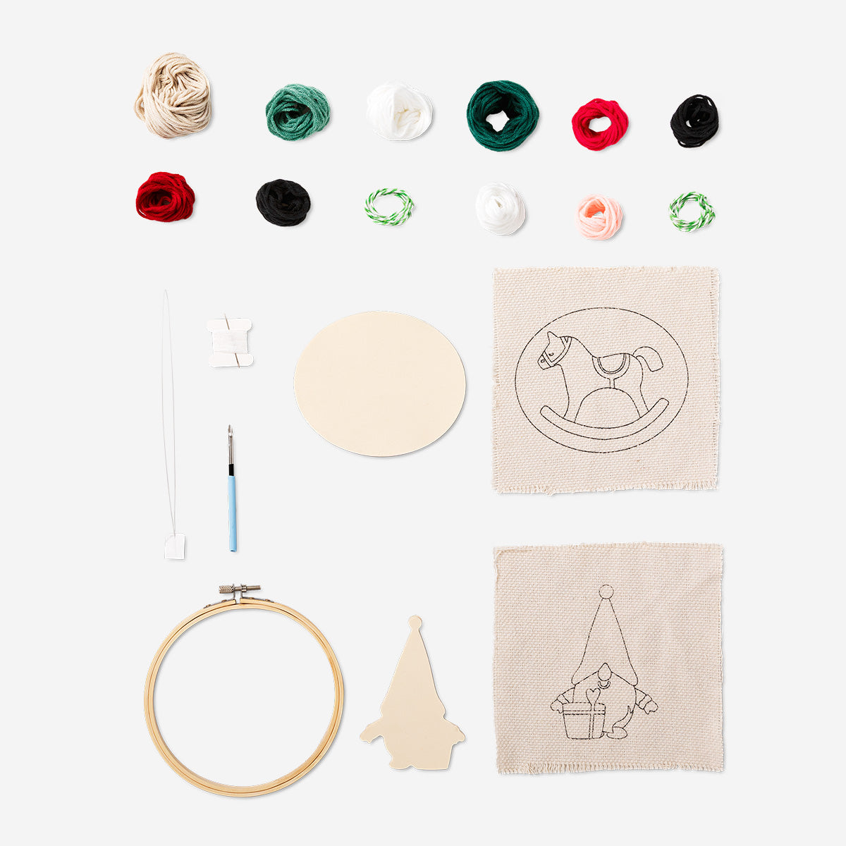XMAS PUNCH NEEDLE KIT 2 PCS