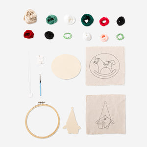 XMAS PUNCH NEEDLE KIT 2 PCS
