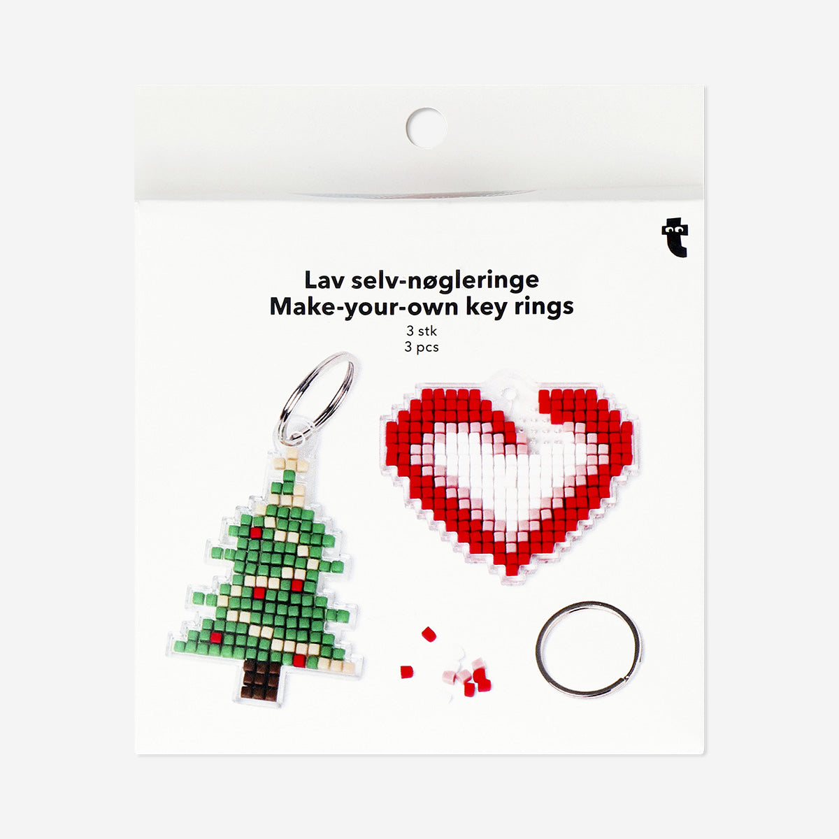 Kendin Yap 3'lü Yılbaşı Temalı Boncuk Anahtarlık