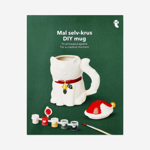 Kendin Yap Seramik Kedi Şeklinde Kupa