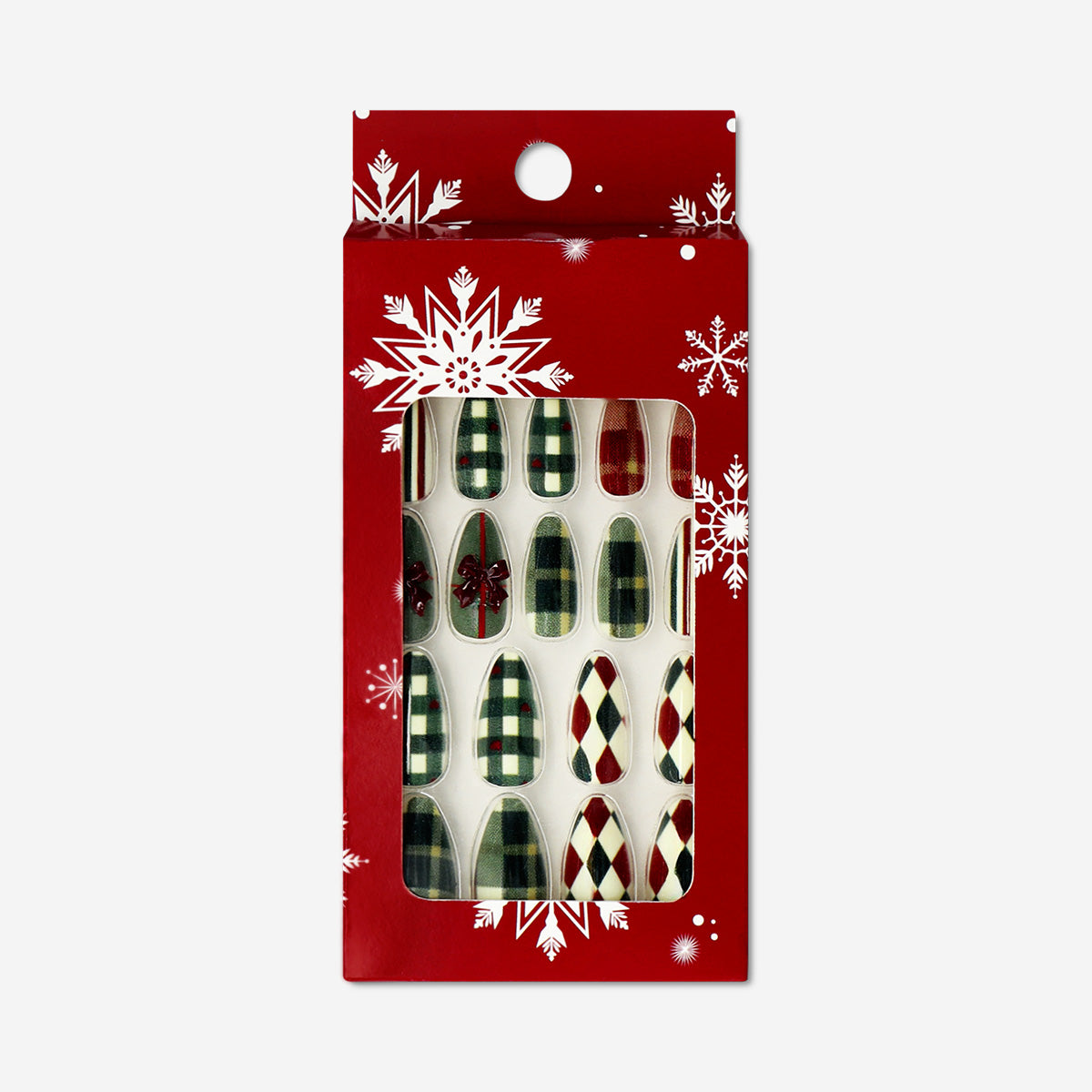 24'lü Yılbaşı Desenli Takma Tırnak Seti