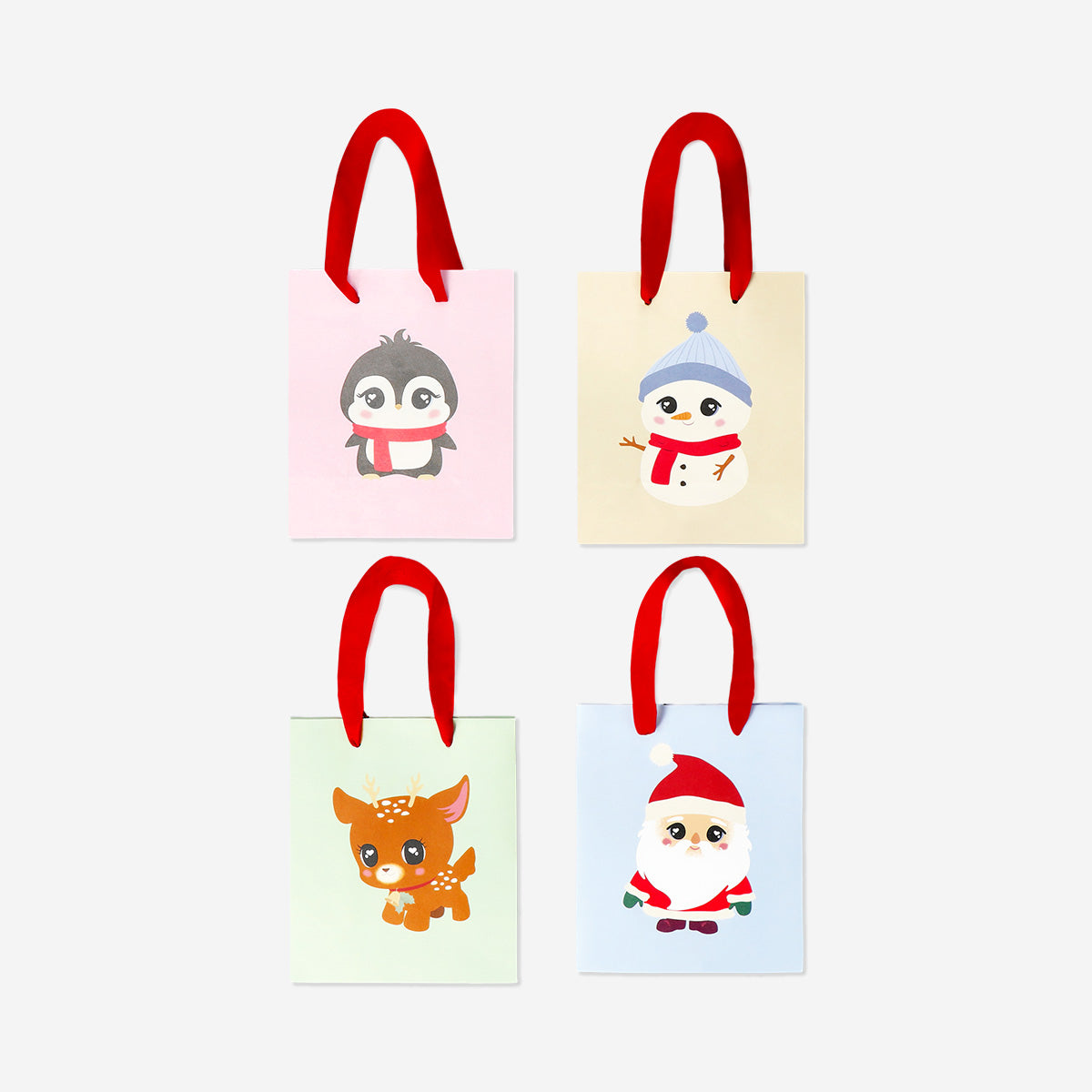 GIFT BAG CUTE CHARACTERS 15 X 18 CM 4 PCS