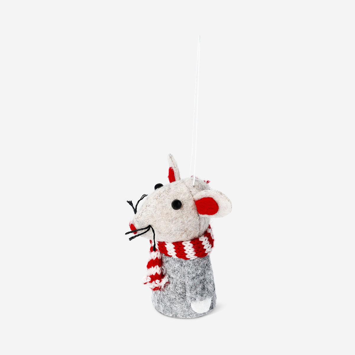 MOUSE W SCARF GREY SMALL