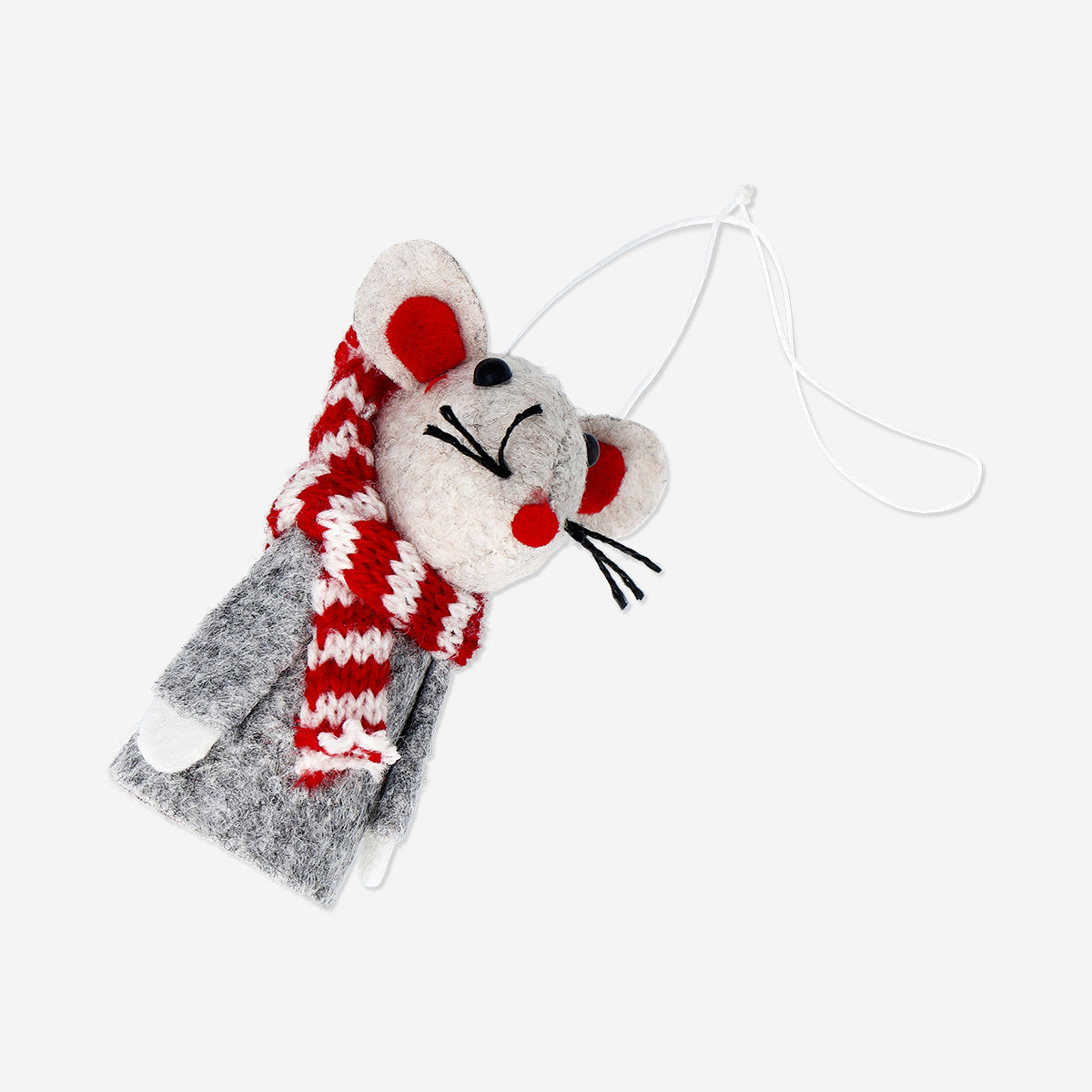 MOUSE W SCARF GREY SMALL
