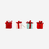 ORNAMENT PRESENTS 4 PCS SET SMALL