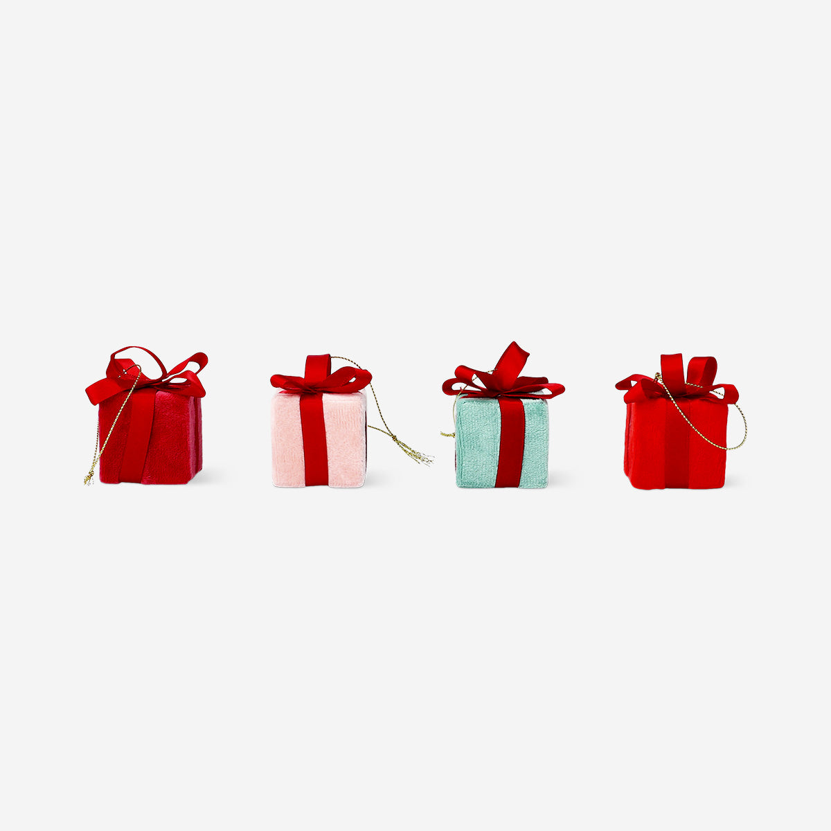ORNAMENT PRESENTS 4 PCS SET SMALL