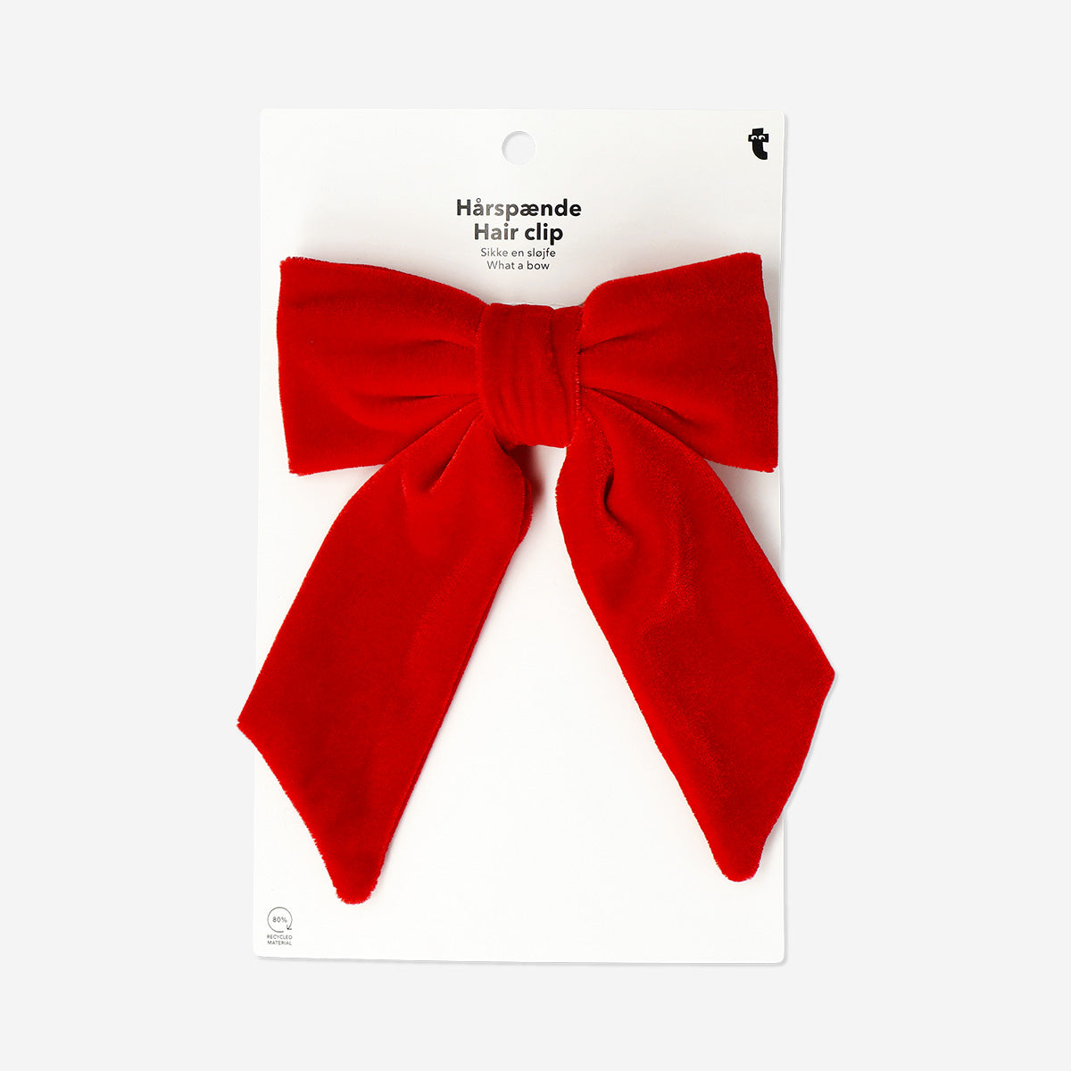 Kırmızı Kadife Fiyonk Toka