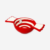 BOWL IN CANDY SHAPE RED AND WHITE MEDIUM