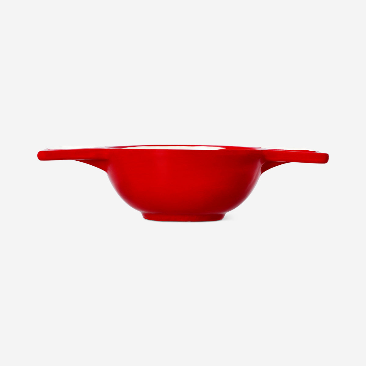 BOWL IN CANDY SHAPE RED AND WHITE MEDIUM