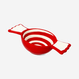 BOWL IN CANDY SHAPE RED AND WHITE MEDIUM