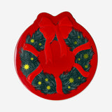 CAN CHRISTMAS WREATH SHAPE RED AND GREEN