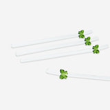 4'lü Yeşil Fiyonk Detaylı Cam Pipet