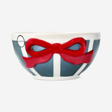 BOWL STRIPES AND EMBOSSED BOW RED AND GREEN